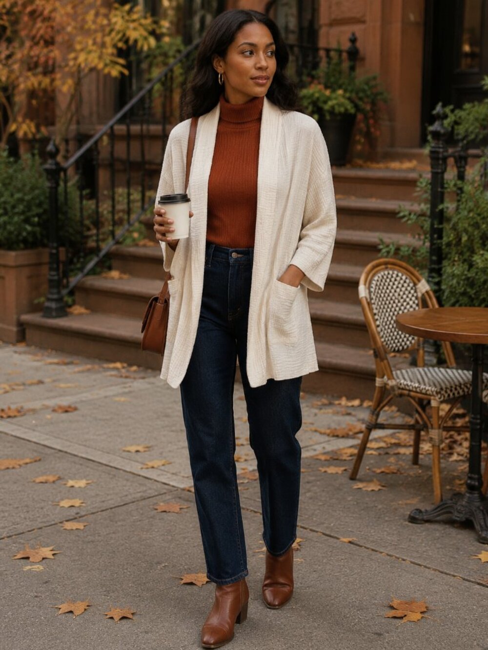 Zara White Double Gauze Cotton Open Front Cardigan Shacket M/L